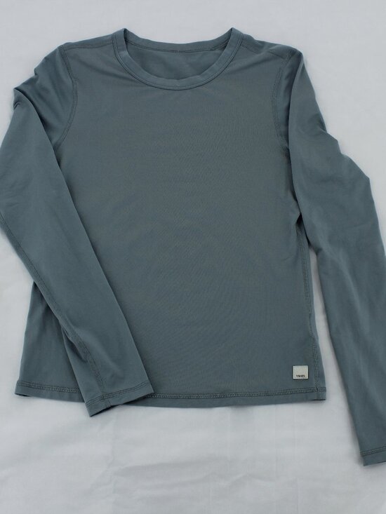 Vuori Tops - Vuori Women's Long-Sleeve Shirt - Blue-Gray - Premium Activewear - Size S